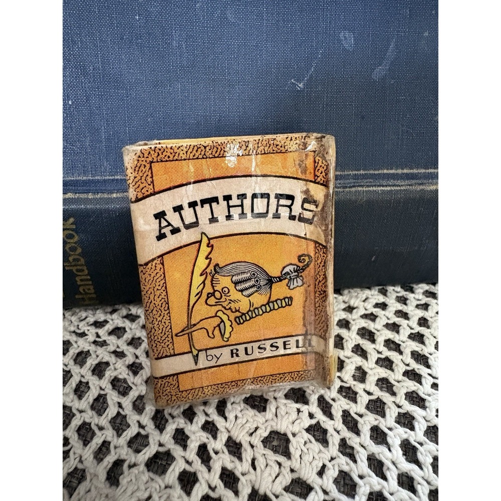 Library Games Russell Authors 48 Cards Complete Vintage Collectors Gift No Instr